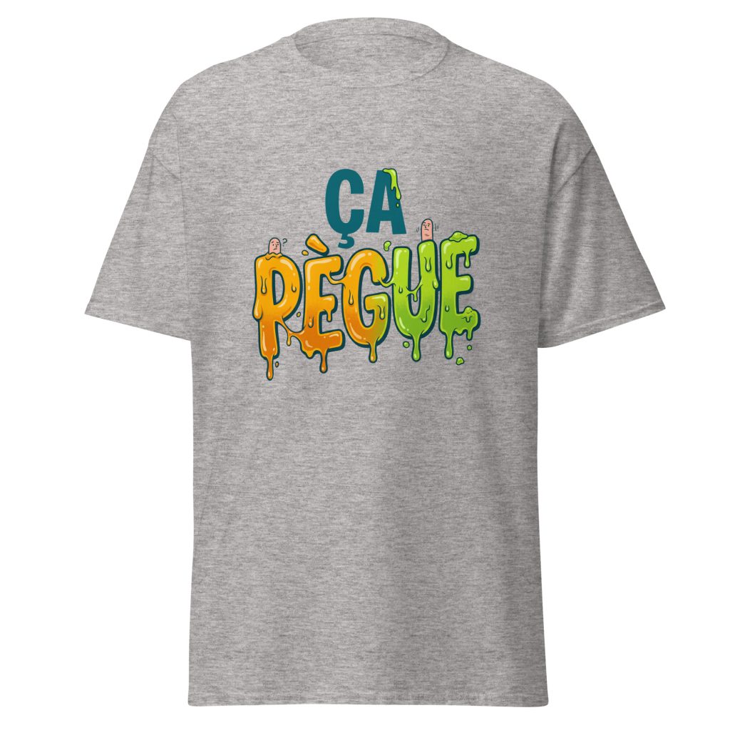T-shirt ça pègue ! — Gris Sport, face