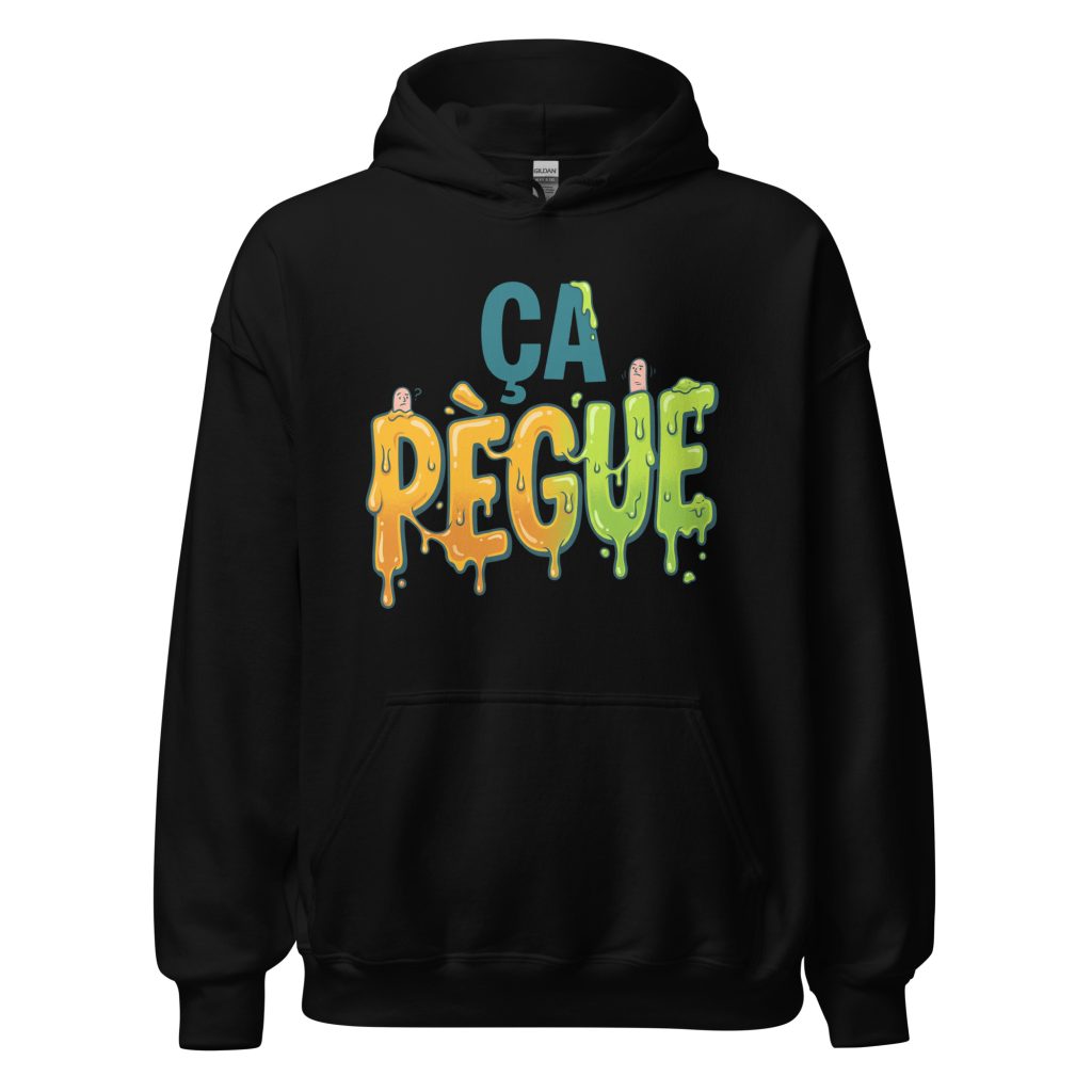 Sweat à capuche ça pègue ! — Noir, face