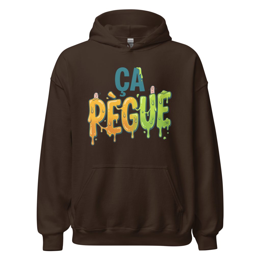 Sweat à capuche ça pègue ! — Chocolat Noir, face