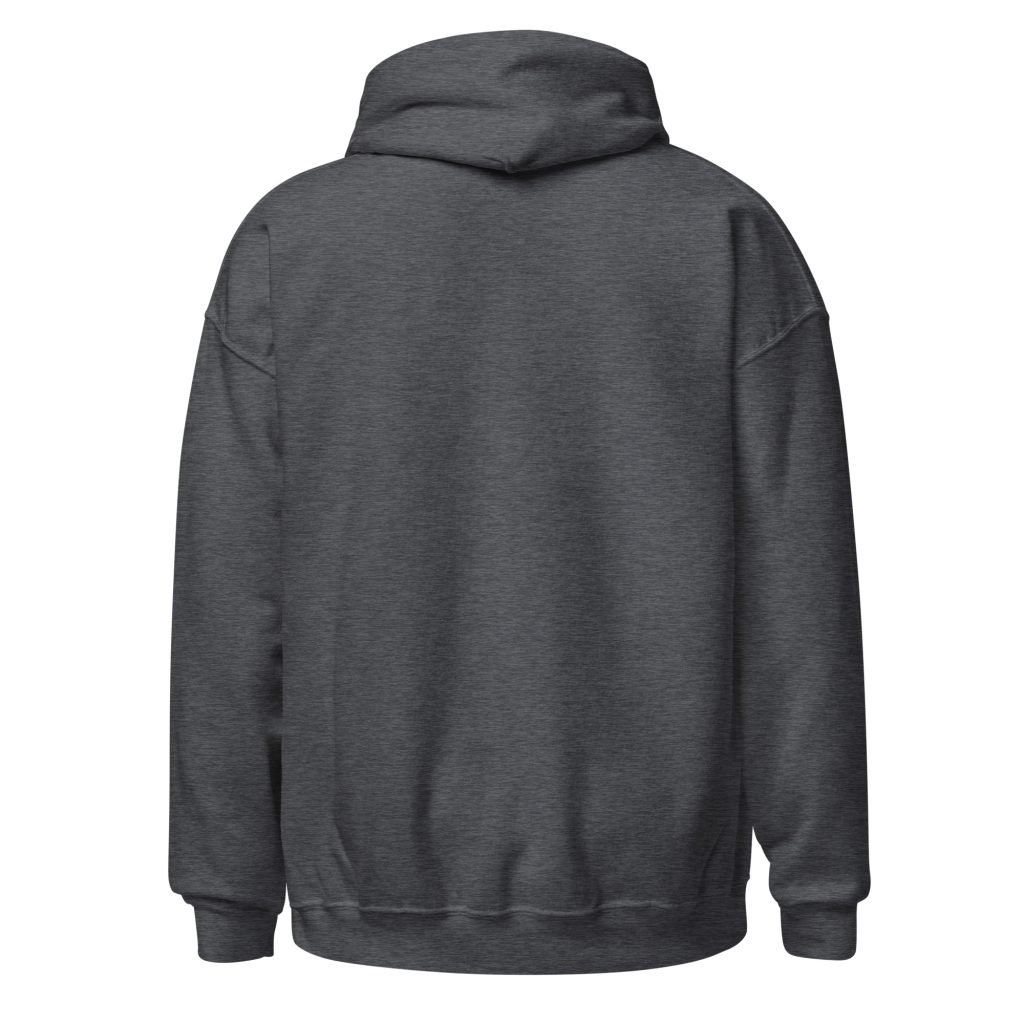Sweat à capuche Mange tes mors ! — Gris Foncé Chiné, dos