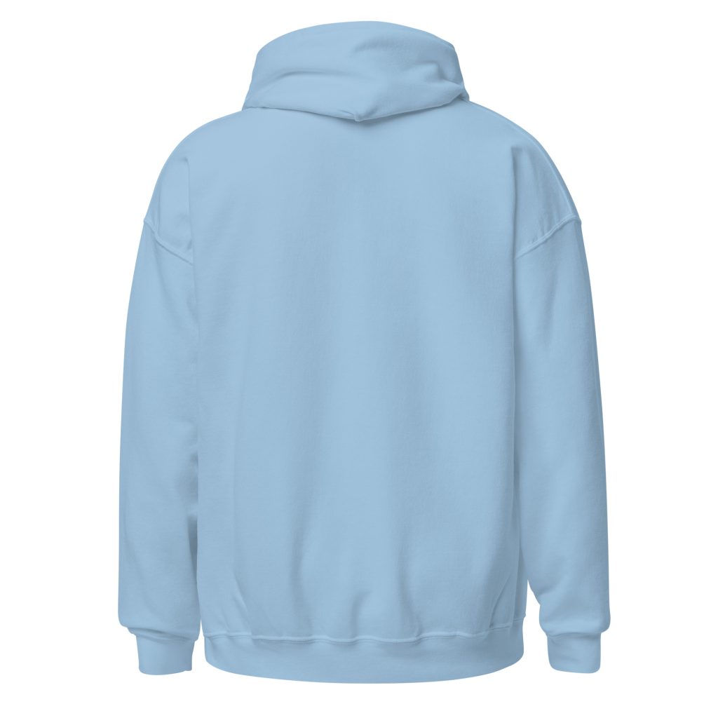 Sweat à capuche Mange tes mors ! — Bleu Clair, dos