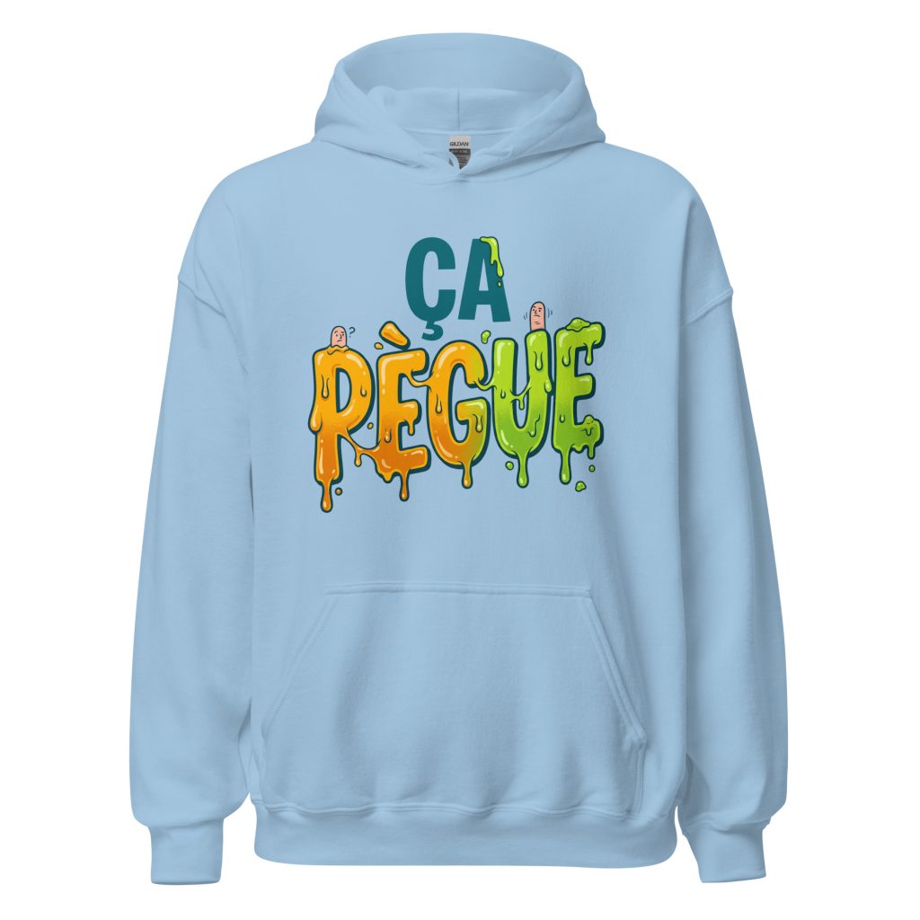 Sweat à capuche ça pègue ! — Bleu Clair, face