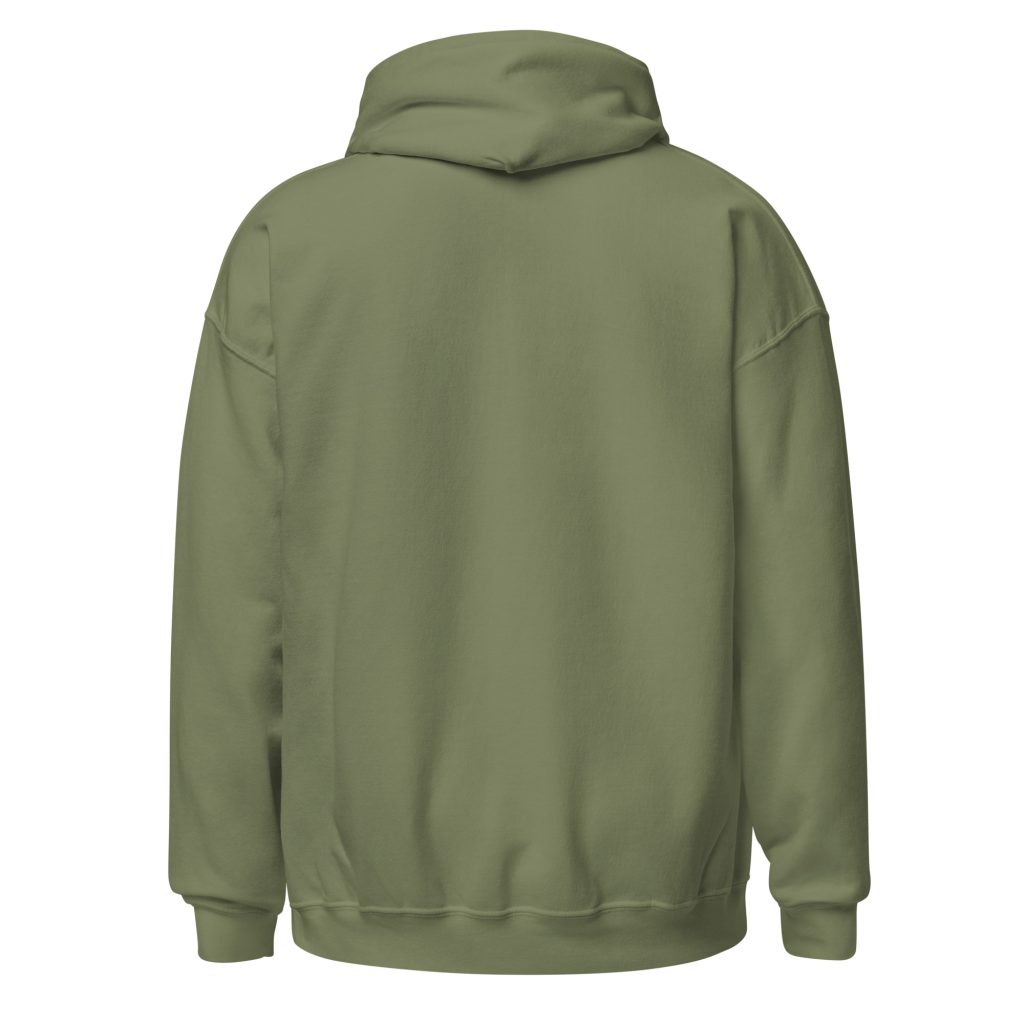 Sweat à capuche Mange tes mors ! — Vert Militaire, dos