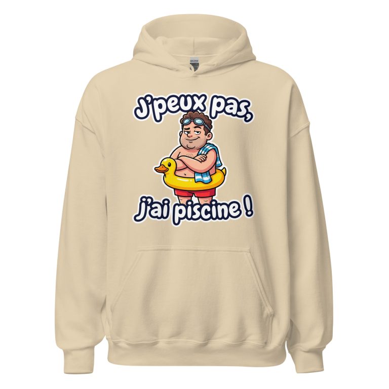 Sweat à capuche J'peux pas, j'ai piscine ! — sweat à capuche unisexe imprimé
