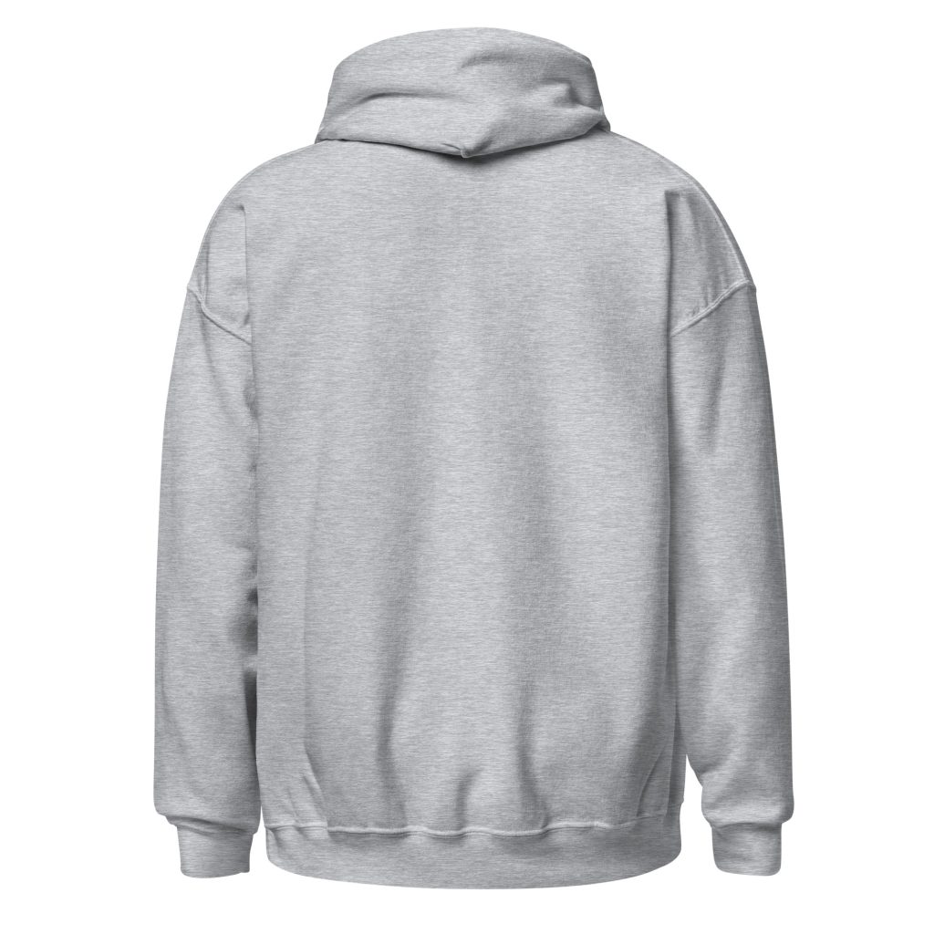 Sweat à capuche Mange tes mors ! — Gris Sport, dos